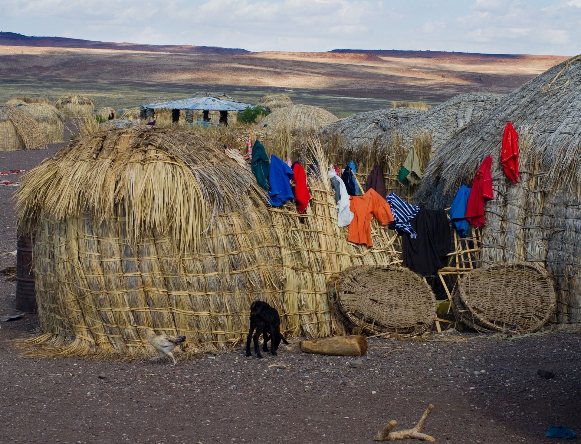 Traditional african huts, Kenya